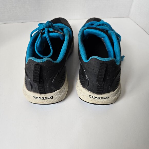 Under Armour Black With Blue Trim Sneakers Size 8 1/2 - Picture 2 of 6
